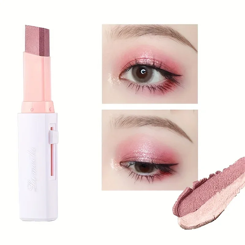 Double Color Eyeshadow Stick Pearlescent Eyeshadow Pencil Glitter Liner Highlighter Multicolor Eye Shadow Eyes Makeup Cosmetics