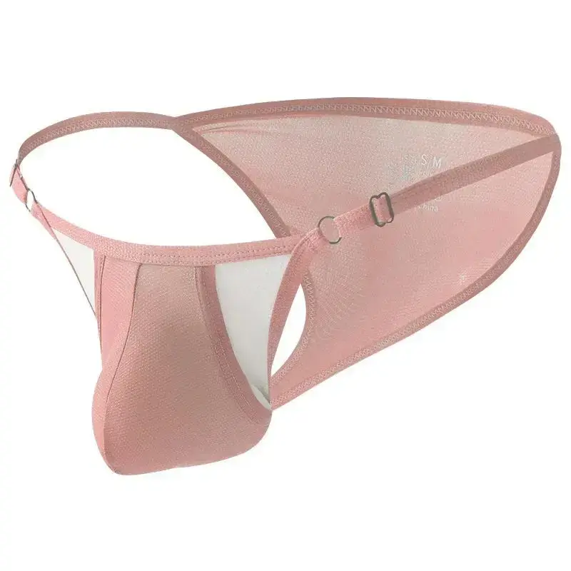Jockstrap Men Adjustable Waist Panties Separate Side Low Waist Briefs Quick Drying Ultra-Thin U Convex Pouch Bikini Thongs Man — image 3