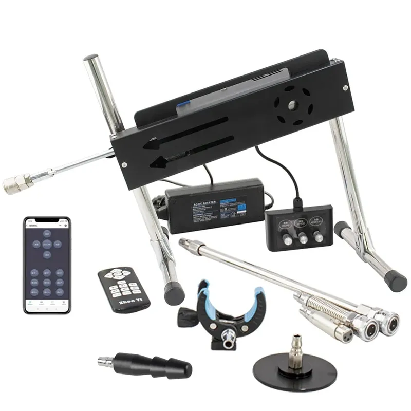 200W Super Powerful Stroke 1-15cm Automatic Masturbation Machine with Dildo Attachments Support Three Controllers Sex Machines