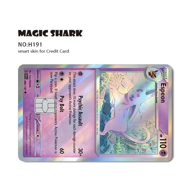 Charizard Gyarados Venusaur Blastoise Mewtwo Squirtle Snorlax Holographic Laser Credit Debit Card Film Skin Sticker