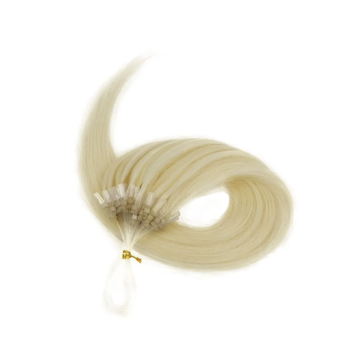 Micro Loop Human Hair Extensions - 50 Strands Thick Straight Clip-In Hair for Instant Volume & Length — image 15