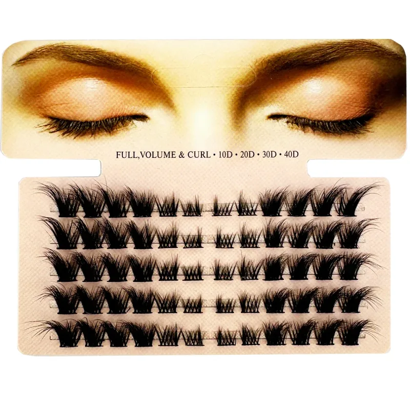 Mix 3D Fluffy Single Cluster Eyelash Extension Segmented Natural Mink Fox Eye Effect makeup Lashes Individual False eyelashes
