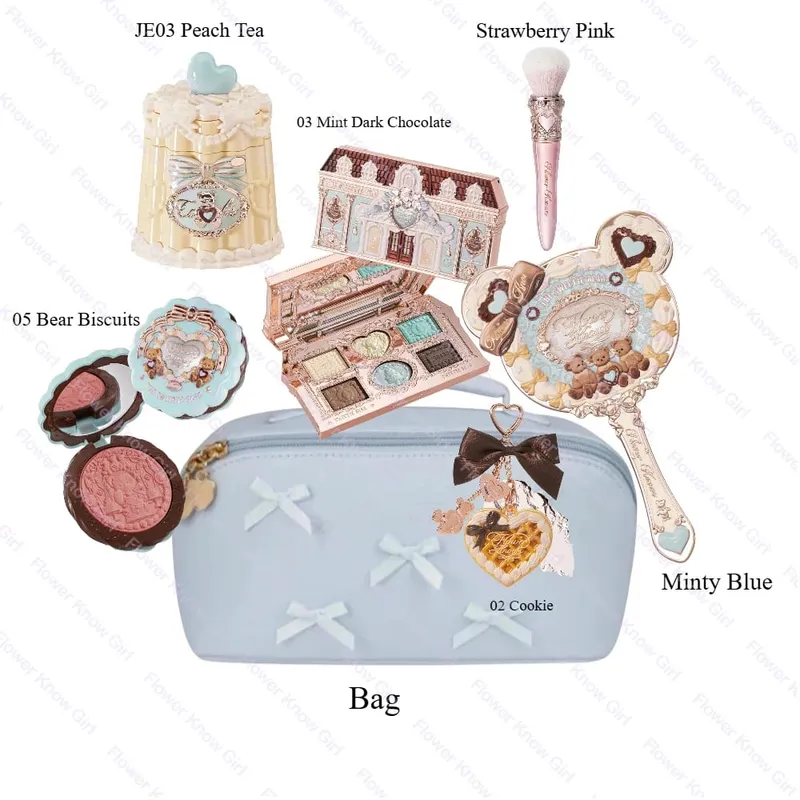 Sweet Treats Full Face Set Makeup Gift Set All In Shimmer Eye Shadow Palette Blush Powder Lip Jelly Gift Box