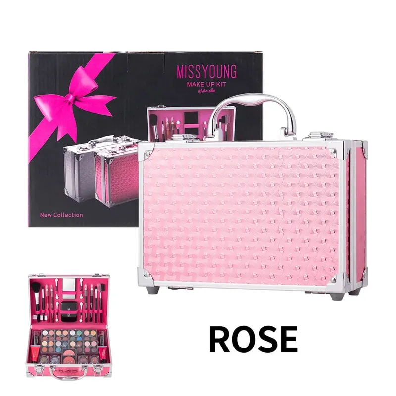 56Pcs Makeup Starter Kit Professional Makeup Set With Makeup Case Holiday Beauty Gift Set Starter Cosmetics Full Kits For Women