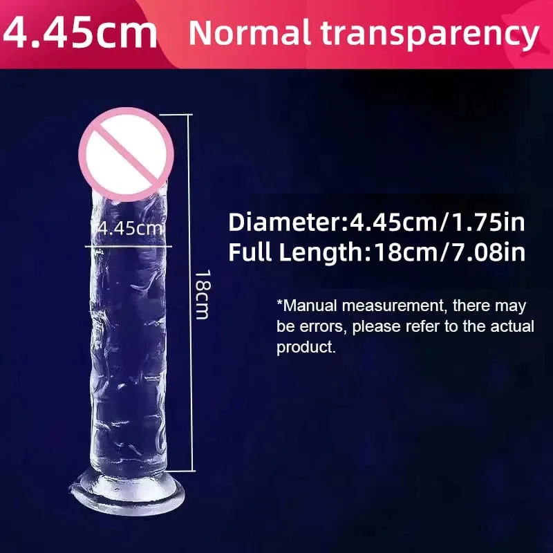 Transparent Realistic Dildo Jelly Penis Suction Cup Dildo Female Masturbator Clitoral Stimulator Big Dick Lesbian Sex Toys
