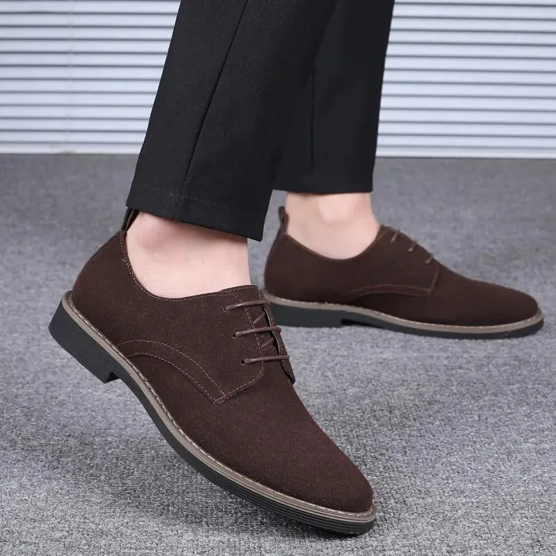Mens Dress Shoes Legitimate Leather Shoe PU Suede Casual Men Designer Social Male Black Business Luxury Men's Wedding Summer Man — image 6