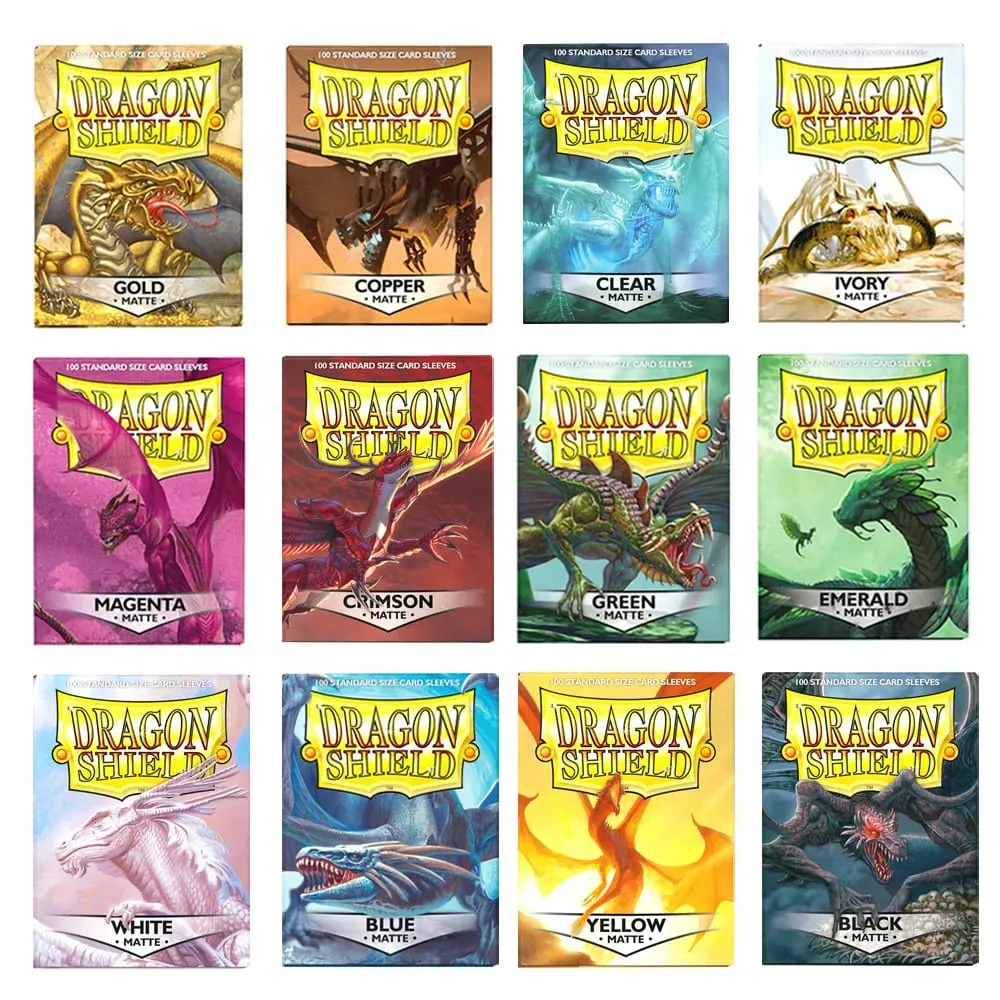 100 PCS/BOX 66x91mm Standard Size Demark Dragon Shield Matte Card Sleeves for MTG/PKM/YGO/TCG Board Game Cards Slevees — image 1