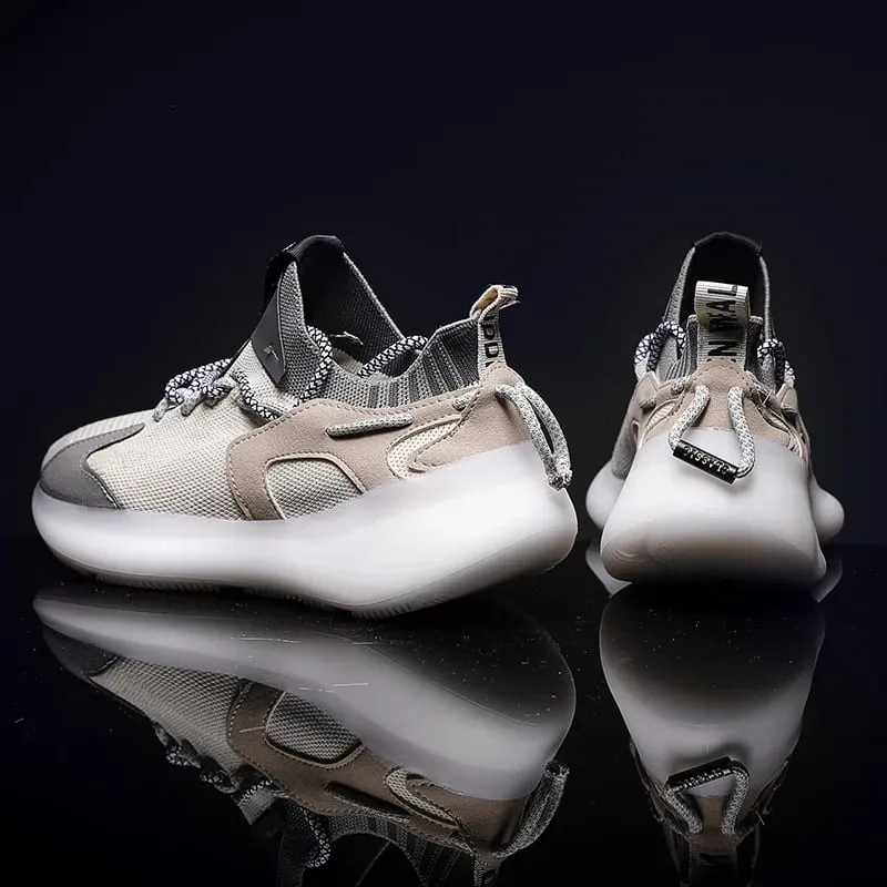 Summer oversized mesh coconut shoes for men lightweight and comfortable large foot sports shoes student popcorn running shoes 46