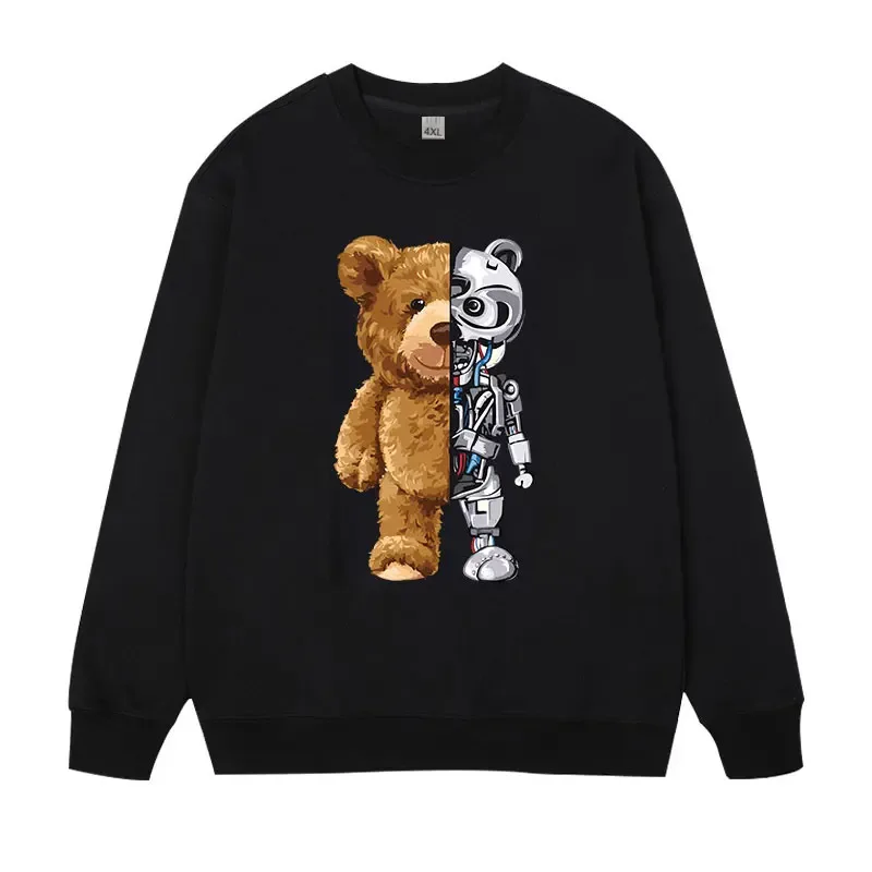 プラスサイズメンズプルオーバーフルコ​​ットンスウェット 5XL 6XL 7XL 秋冬長袖プリントトップス男性服 110kg-180kg