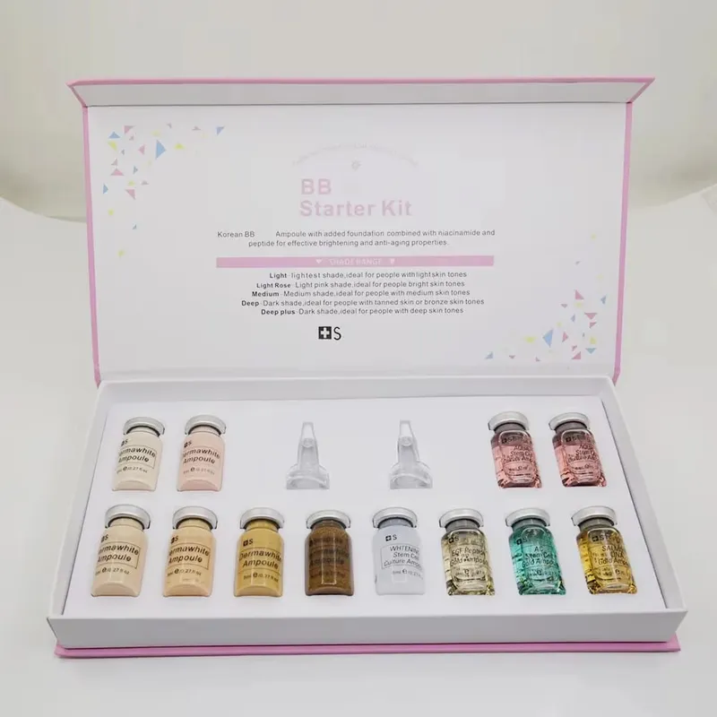 Korea 8ml BB Cream Ampoule Beginner Starter Kit Face Foundation Salmon DNA Serum Moisturise Whitening Cosmetic