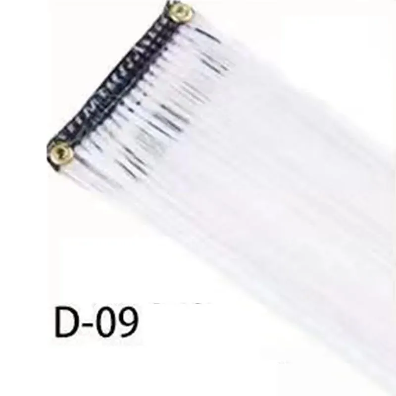 Synthetic 10Pcs colorful Hair Extensions Clip in Colored Party Highlights Extension for Kids Girls Long Straight Hairpiece