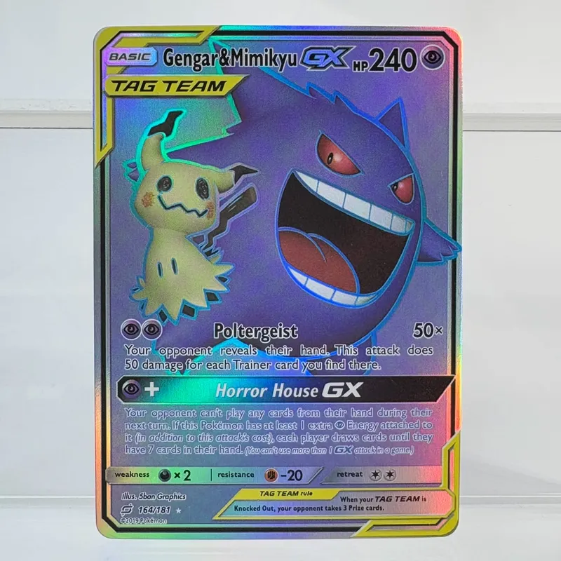 PKM Foil Proxy Card GENGAR&MIMIKYU GX DARK GENGAR Hobbies Game Collection Battle The best gift PTCG Card