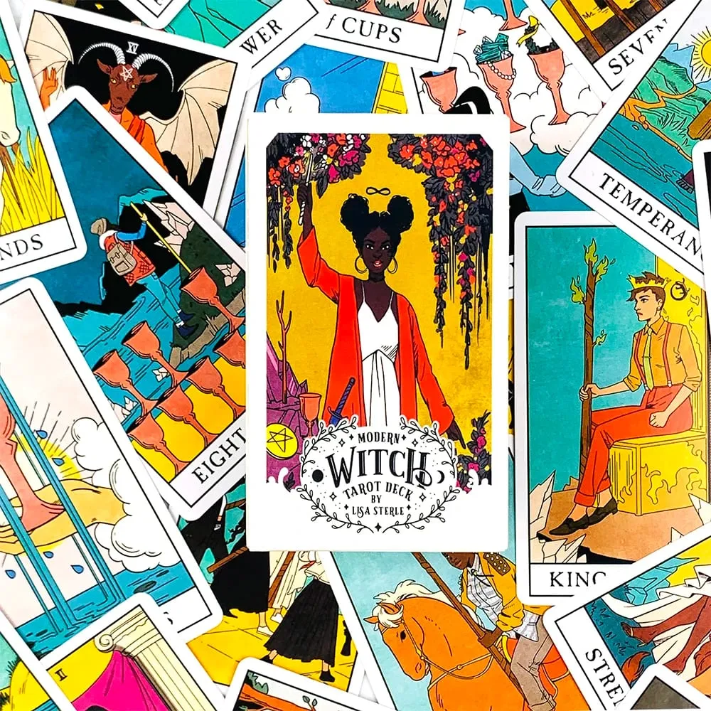 Cartes de Tarot de sorcière modernes, 78 jeux de cartes de Divination anglaise Oracle, parfaits pour les débutants, les femmes et les filles, usage personnel