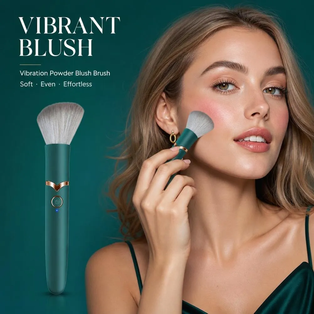Electric Makeup Brush Sonic Vibrating Liquid Foundation Powder Blush Blending Tool Ergonomic USB Rechargeable Beauty Face Massag