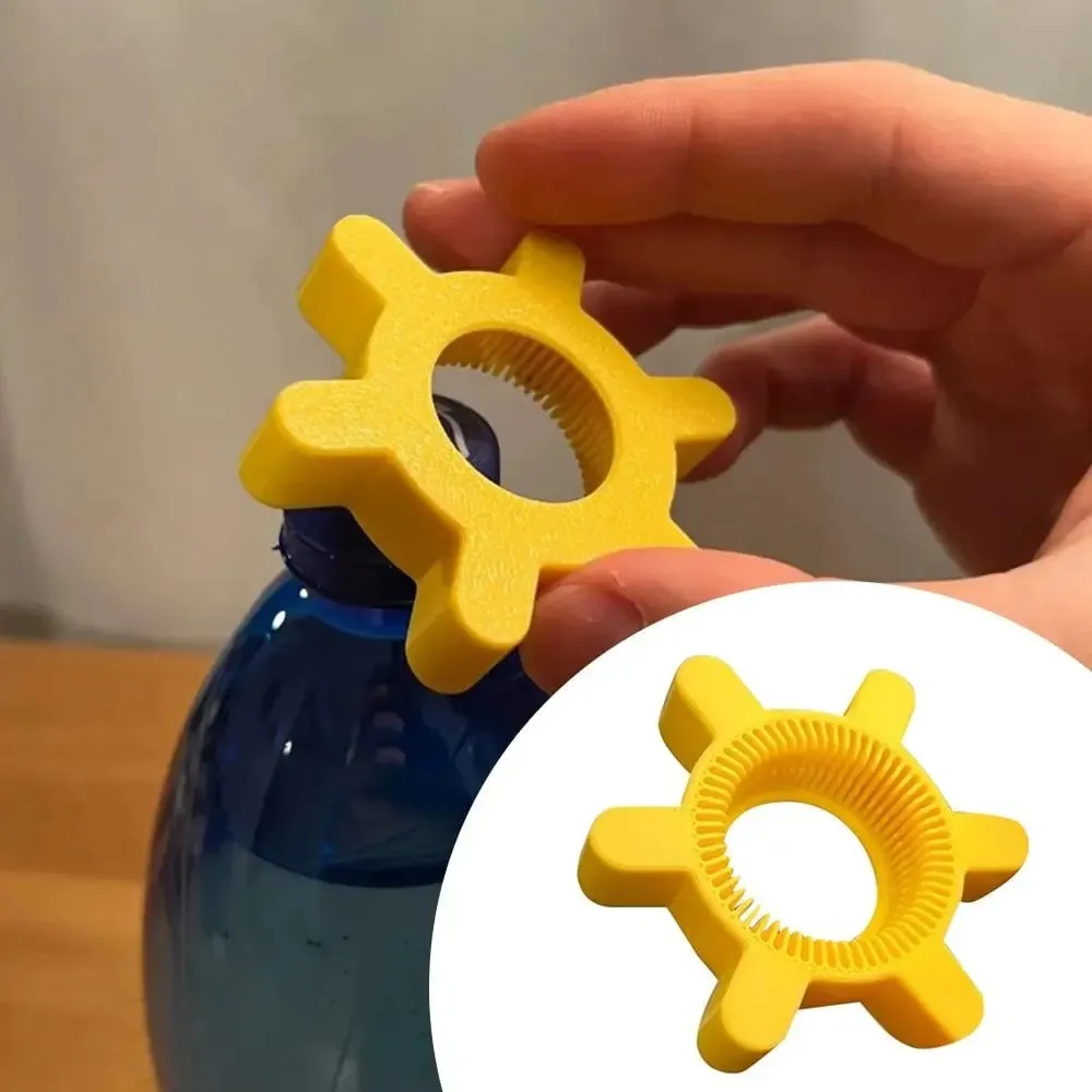 Portable Multi - function Yellow Plastic Bottle Opener | Rotary Design Must - have Kitchen Tool