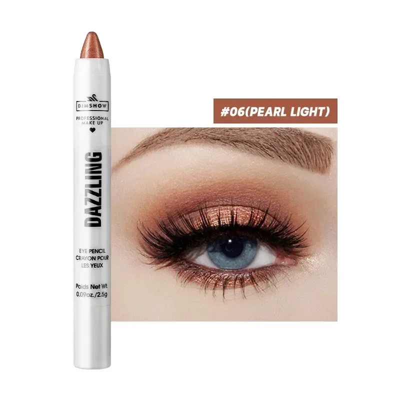 12 Colors Pearlescent Eyeshadow Pencil Waterproof Long Lasting Glitter Shimmer Eye Shadow Pen Eyeliner Stick Eyes Makeup Tools