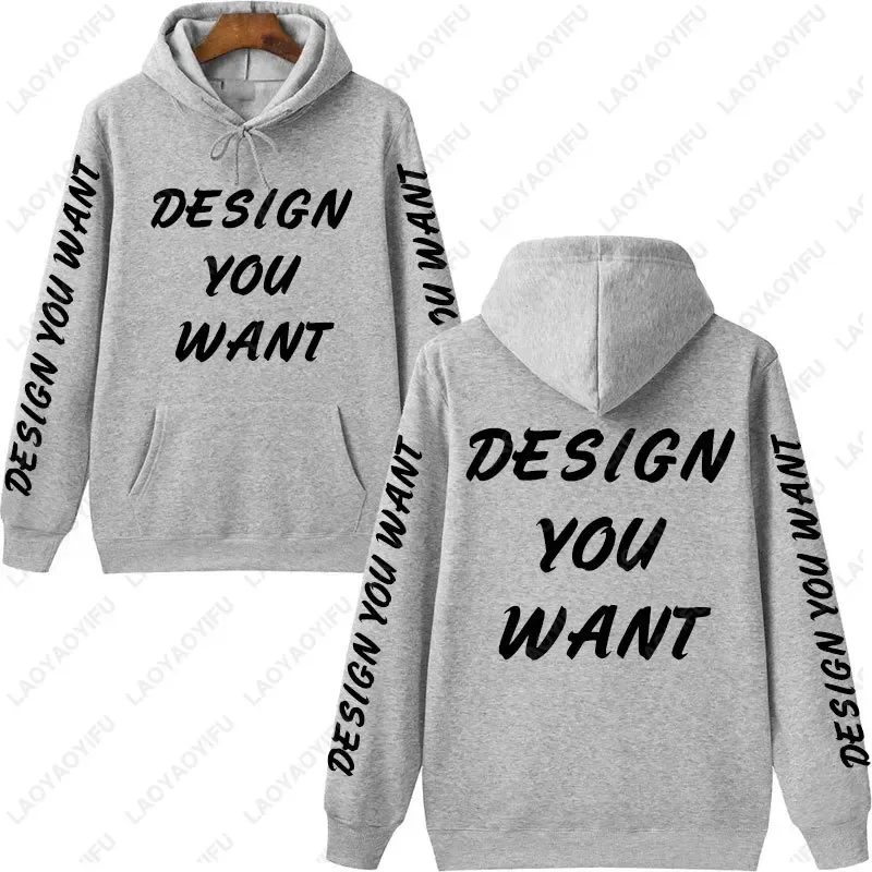 Foto Disesuaikan Hoodie Peribadi Pemanasan Musim Gugur dan Keselesaan Sweatshirt Uniseks Kasual Teks Dicetak Tersuai Fesyen Hoodie DIY — image 2