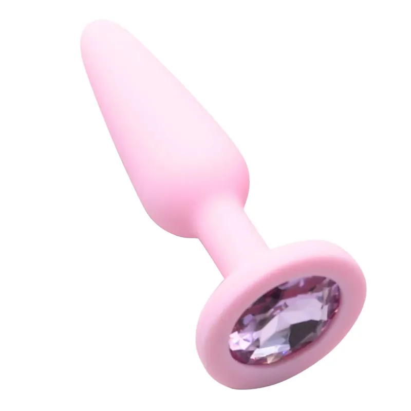 Silikonowy korek analny dla kobiety 3 rozmiary Butt Plug kryształowa podstawa zabawki erotyczne zabawki analne Sex korek zabawki dla dorosłych Anal Trainer dla par