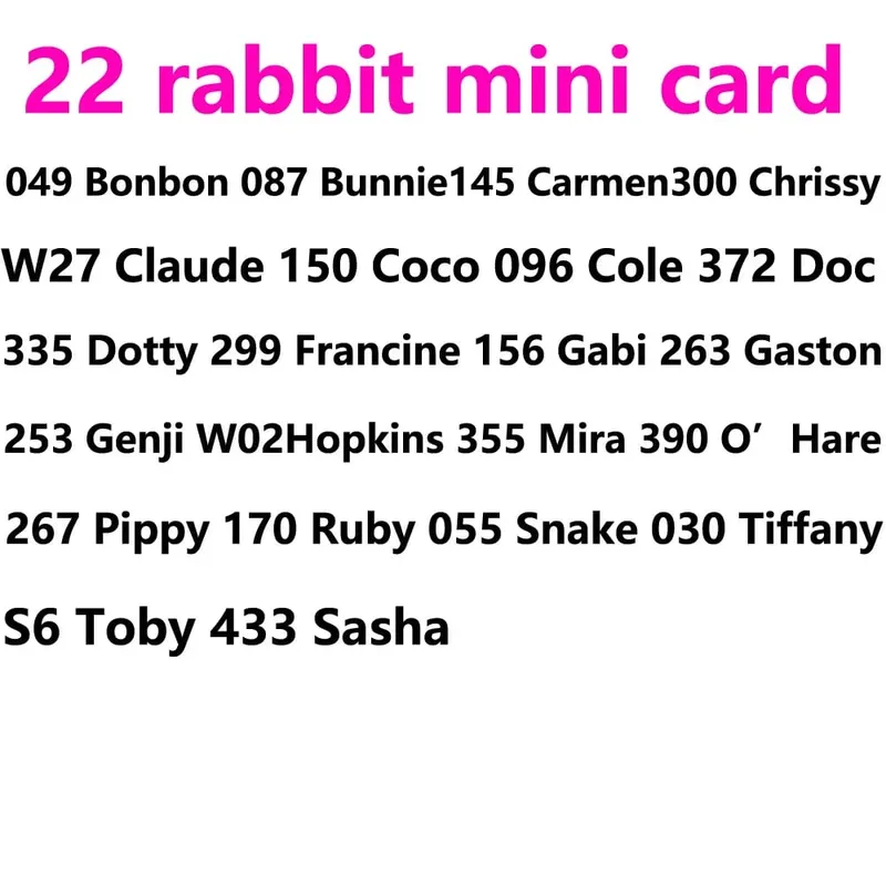 linkage card series 1 to series 5 Sanrio S1 to S6 card NTAG215 NFC Printing animal Card Work for NS switch