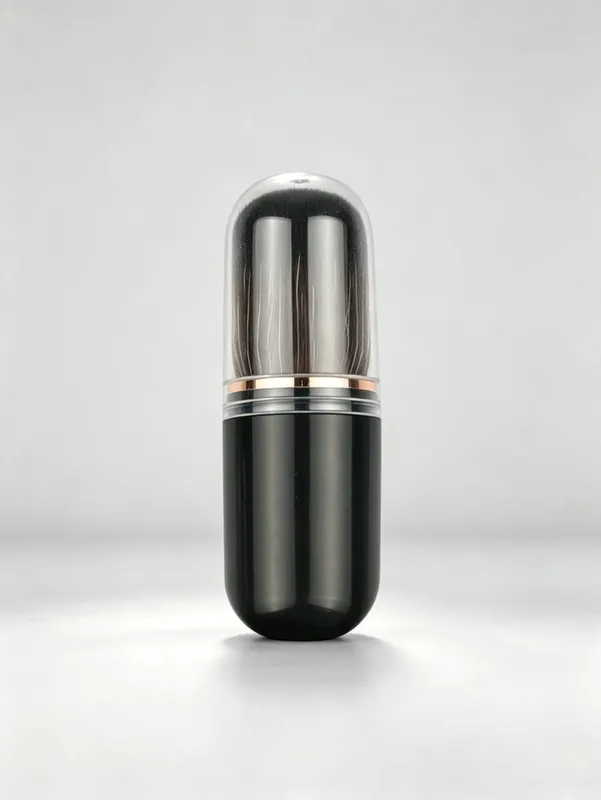1-Piece Retractable Mini Capsule Makeup Brush Multifunctional Travel Foundation Brush with Protective Cap Portable Makeup Tool Suitable for Concealer Blush Contouring On-The-Go Touch-Ups and as a Gift
