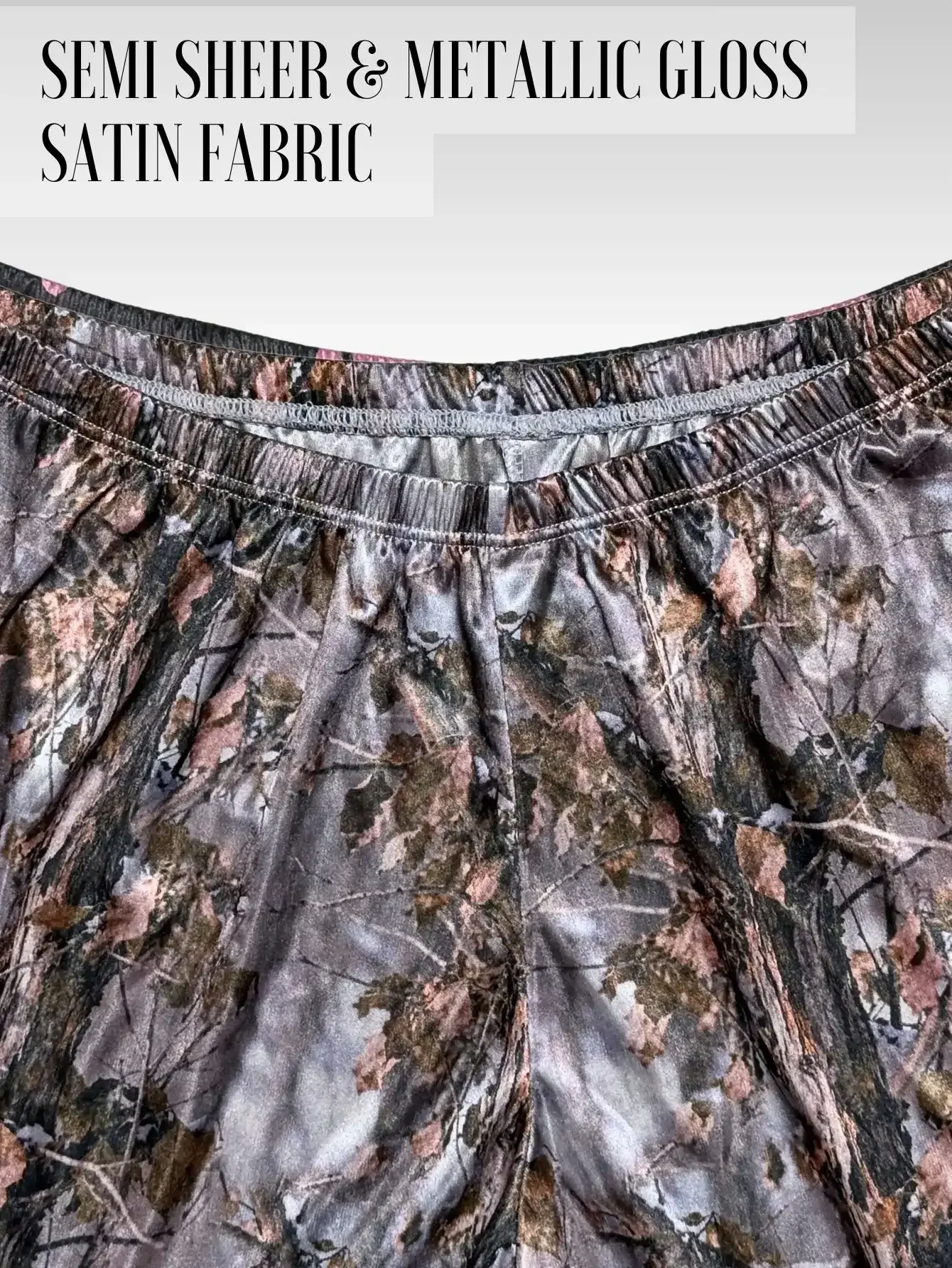 1 peça masculina leve respirável brilho metálico casual loungewear para casa – shorts de dormir de cetim com estampa camuflada