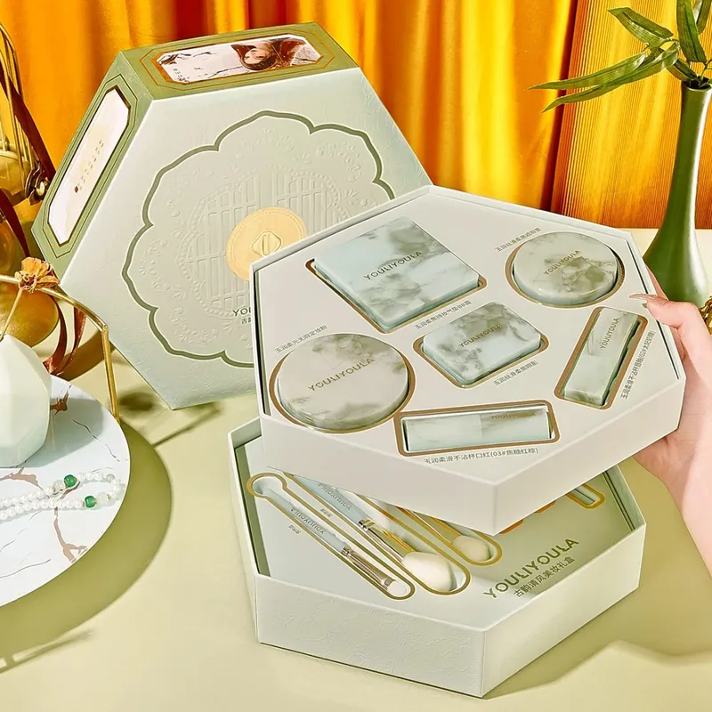 Ancient Charm Fresh Breeze Makeup Set Cosmetics Full Set Chinese Style Makeup Gift Box Holiday Gift with Makeup Brush Set