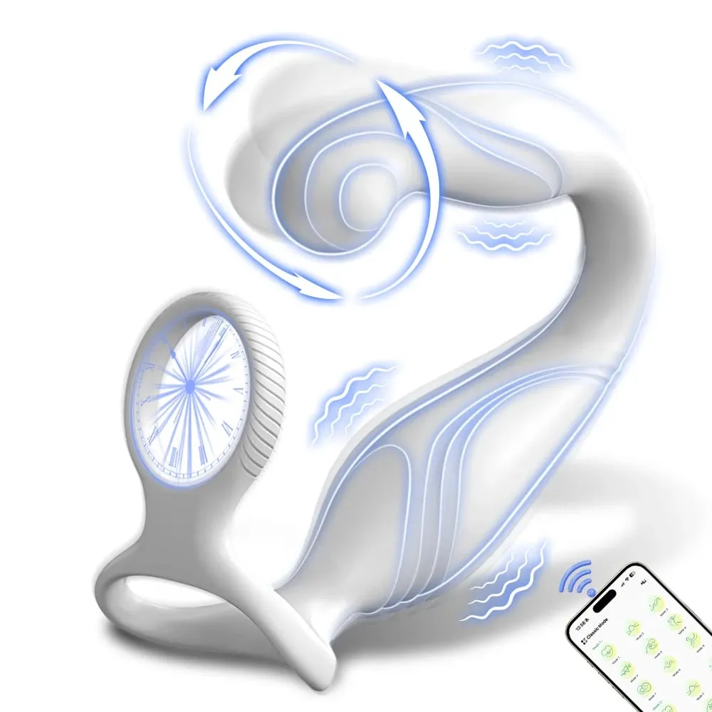 App Control Vibrator for Men Prostate Massager Dual Penis Ring Cock Rings Anal Vibrating Butt Plug Anal Sex Toy for Men — image 1
