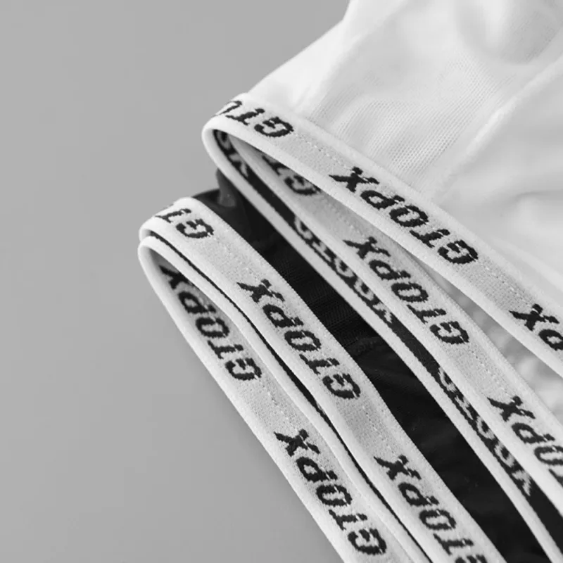 U convexo bolsa cintura baixa cuecas masculinas de malha transparente tecido respirável fino adequado para todas as estações