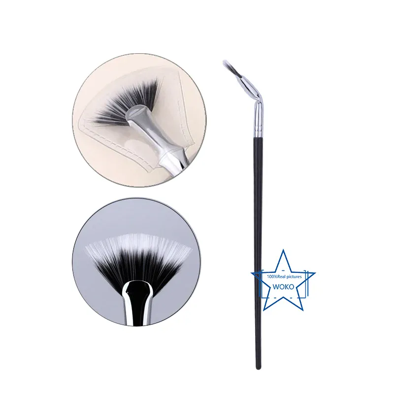 Eyelash Brush Fan Bent Lash Fan Brushes Eyelash Brushes Small Fan Brush Professional Mini Eyelash Brush Make Up Tool
