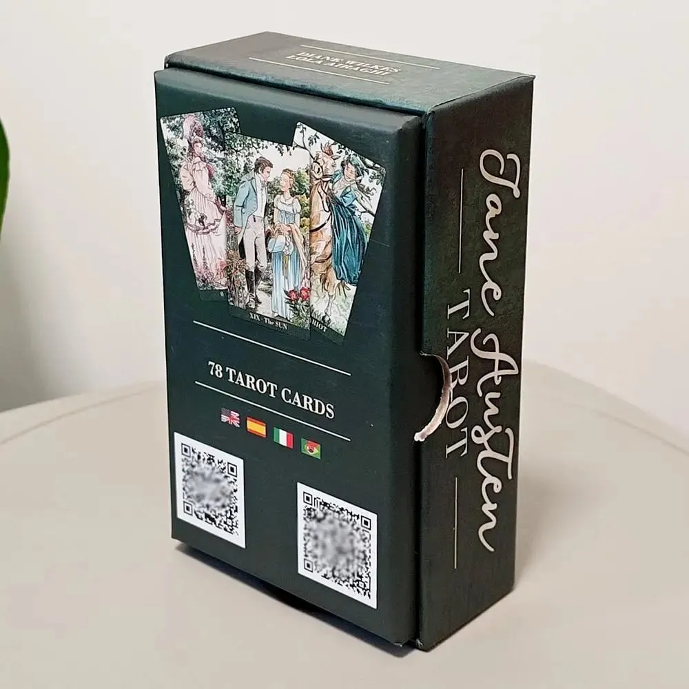 12*7cm Jane Austen Tarot in Rigid Box - A Regency Romance Divination Deck for Literature Lovers 78-Card Deck