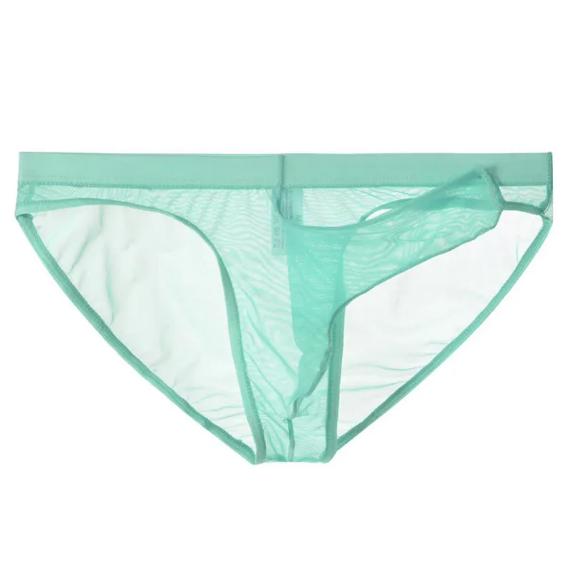Sous-vêtements en maille transparente avec nez d'éléphant pour hommes, slip fin, léger, à séchage rapide, taille basse, respirant