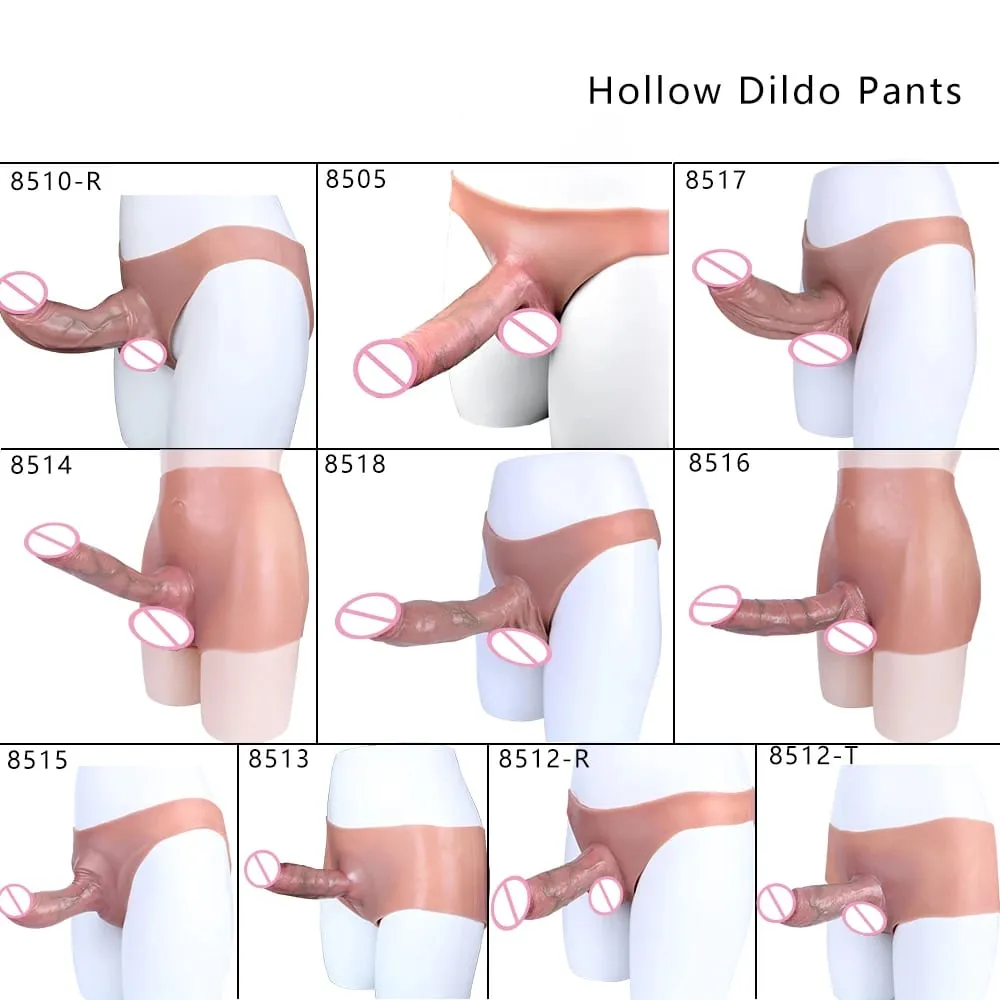 Strap-On Lifelike κάλυμμα πέους насадка на член Large Hollow DildoPants Intimate ενήλικα σεξ παιχνίδι για σεξ ζευγάρια