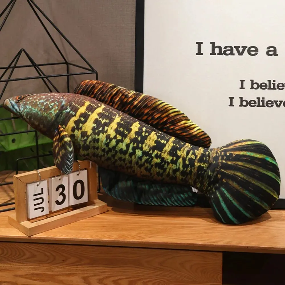 Sofa Cushion Perch Simulation Fish Pillow Stuffed PP Cotton Cartoon Fish Soft Grouper Fish Anime Pillow Home Decoration