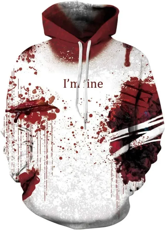 Hoodie Grafik Lelaki Uniseks Cetak Kebaharuan Hoodie, Baju Pullover Corak 3D Dengan Poket, Hoodie Grafik Panas Lengan Panjang Saya