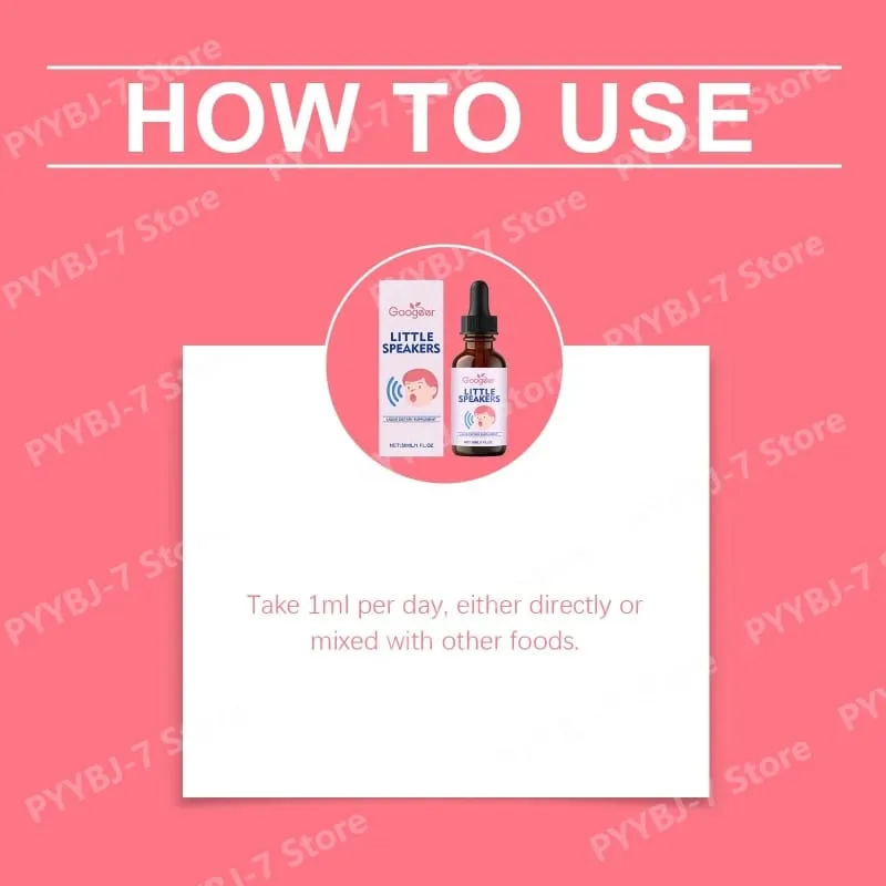 Little Speakers Liquid Drops Supplement for Kids Daily Speech Language Wellness Support Vitamin and Mineral Natural Ingredients