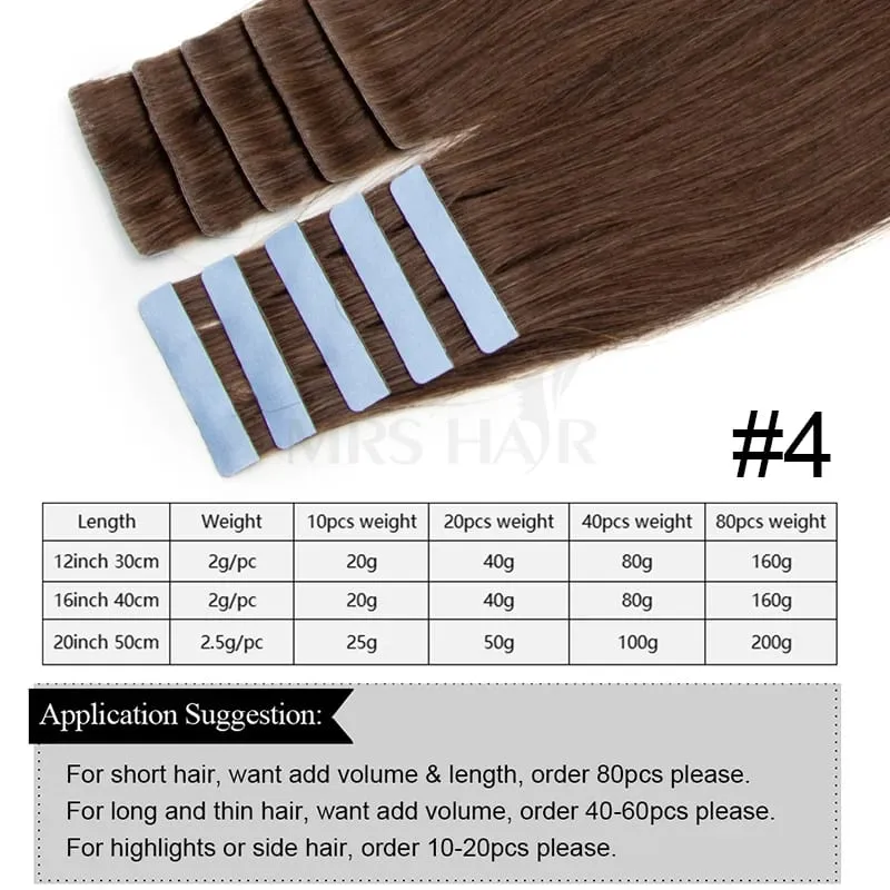 Invisible Tape in Hair Injection Tape in Human Hair Extensions #60 PU Weft Tape σε 10 τμχ/συσκευασία Προσθέστε μόνο όγκο για τρίχες στο πλάι — image 10
