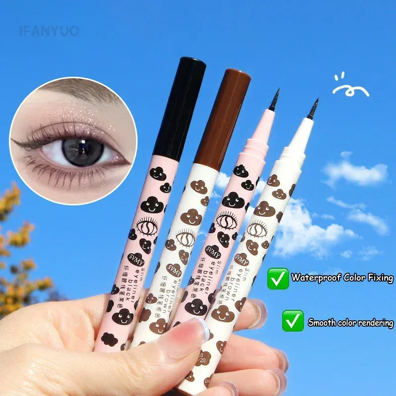 Ultra-thin Natural Matte Liquid Eyeliner Pen Waterproof Quick Dry Lower Eyelash Silkworm Pen High Pigment Smooth Eye Makeup Tool — image 3