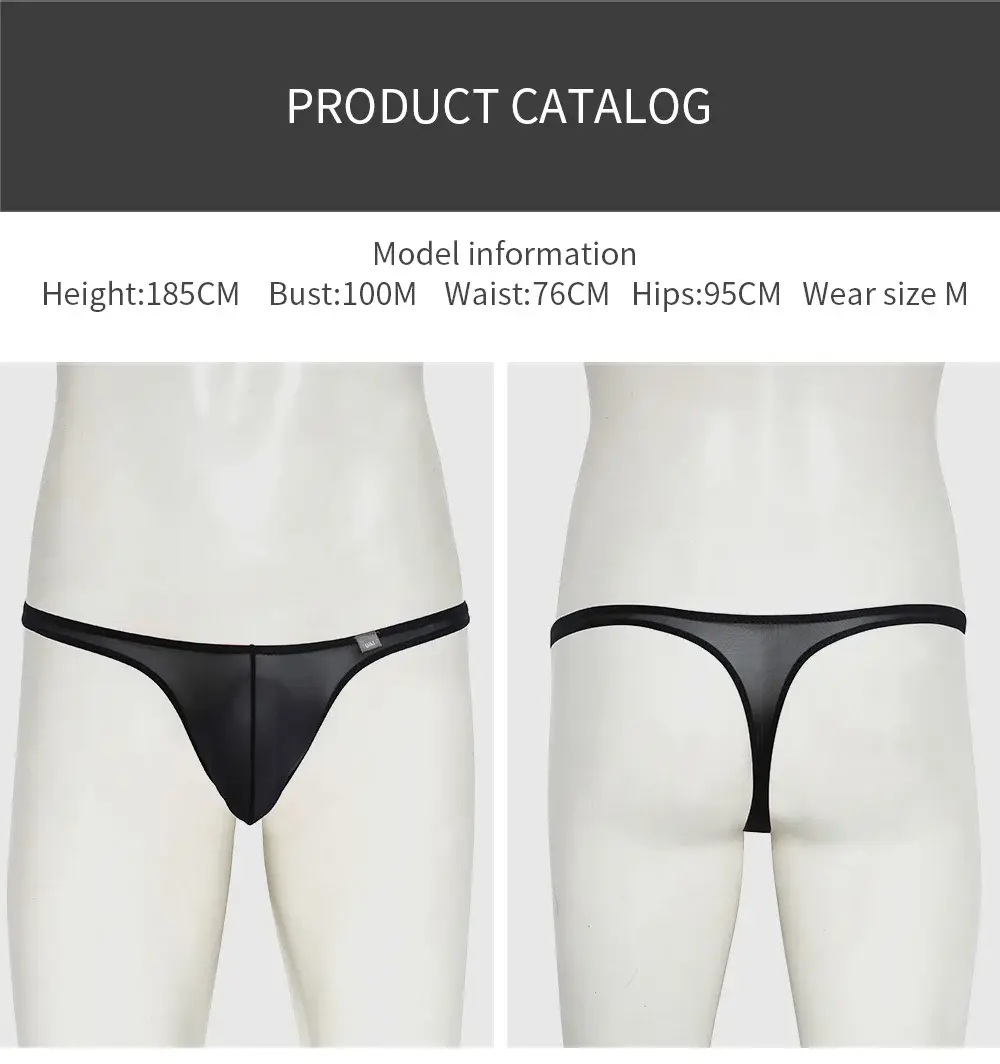 U&I sexy thong men's personality ultra-thin 50g transparent high elasticity tight fitting low waist 3D pocket underwear