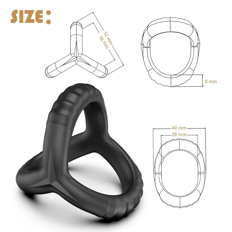 Black Silicone Cock Ring Delay Ejaculation Semen Lock Ring Reusable Cockring Men Penis Ring Sex Toys for Couples Sex shop