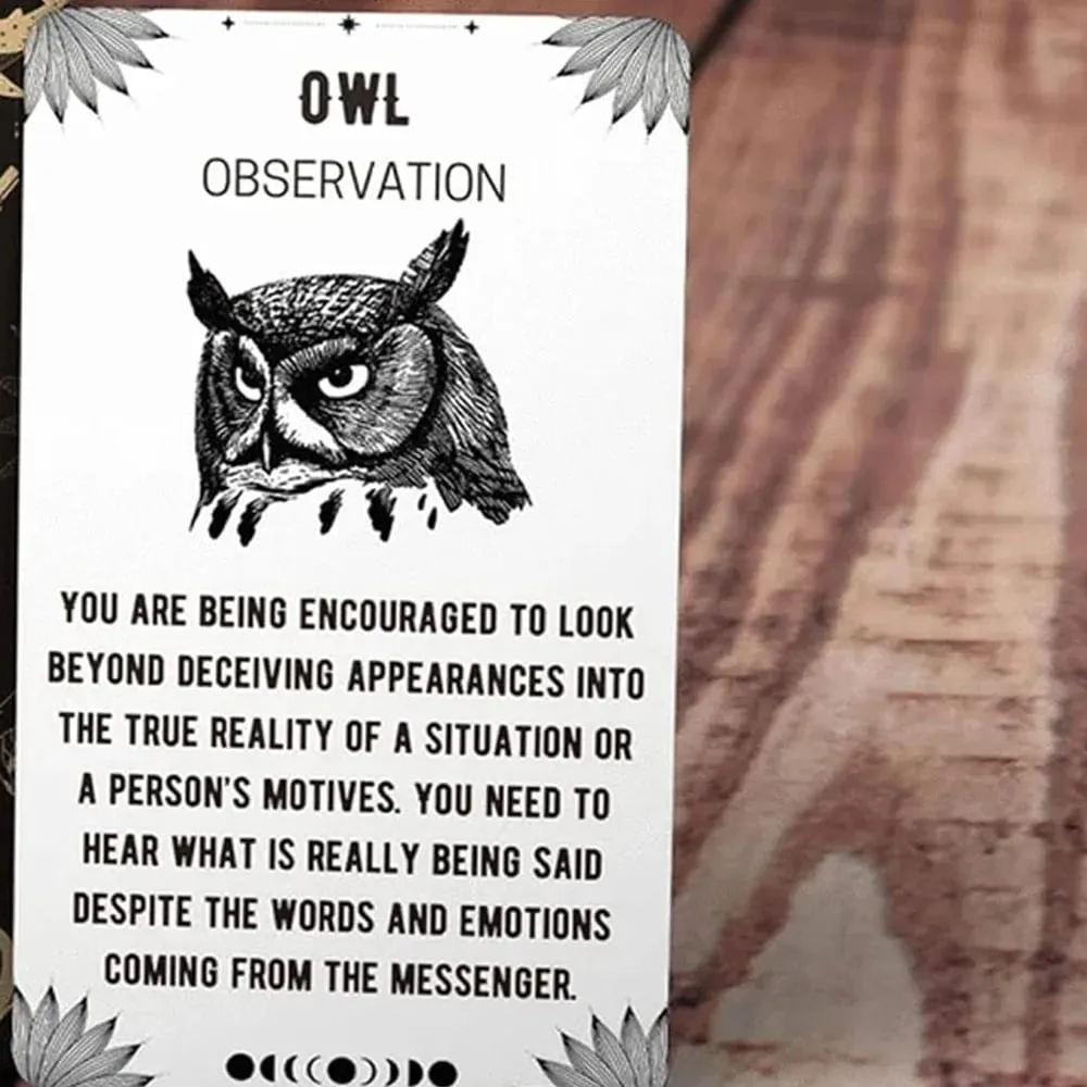 10.3*6cm Spirit Animal Oracle Cards - 54 Cards with Meanings On Them for Beginners Oracle Great Gift for Friend or Family