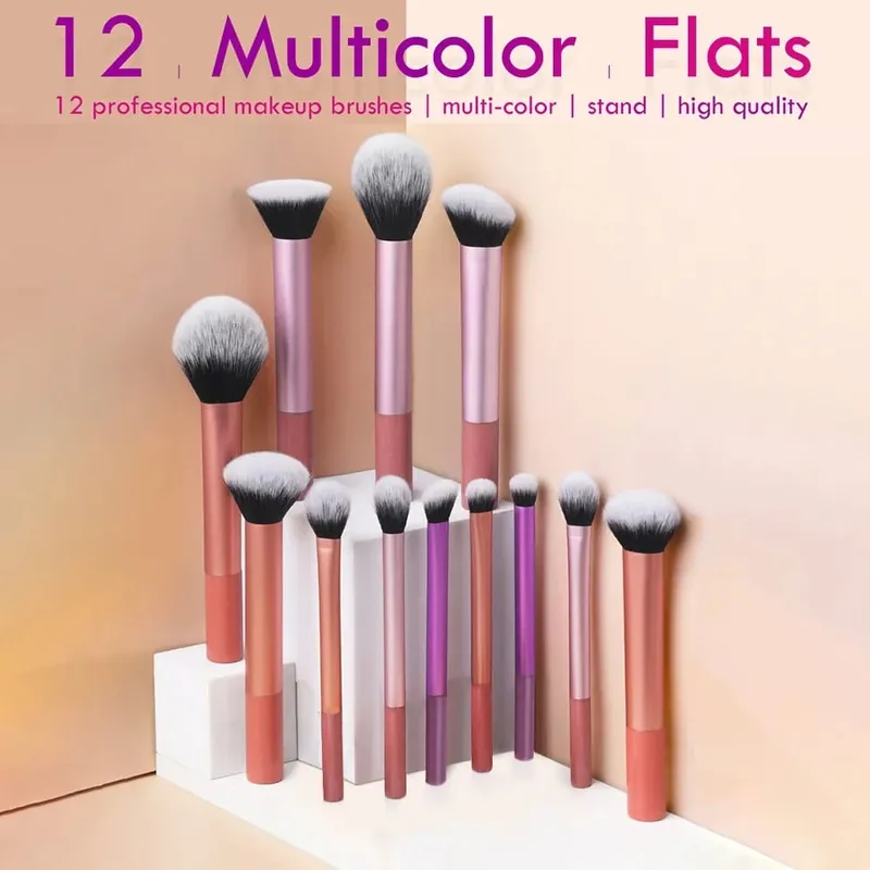 12pcs Makeup Brush Kit Soft Synthetic Hair Make Up Brushes Foundation Blush Eyeshadow Cosmetic Makeup Tools — image 2