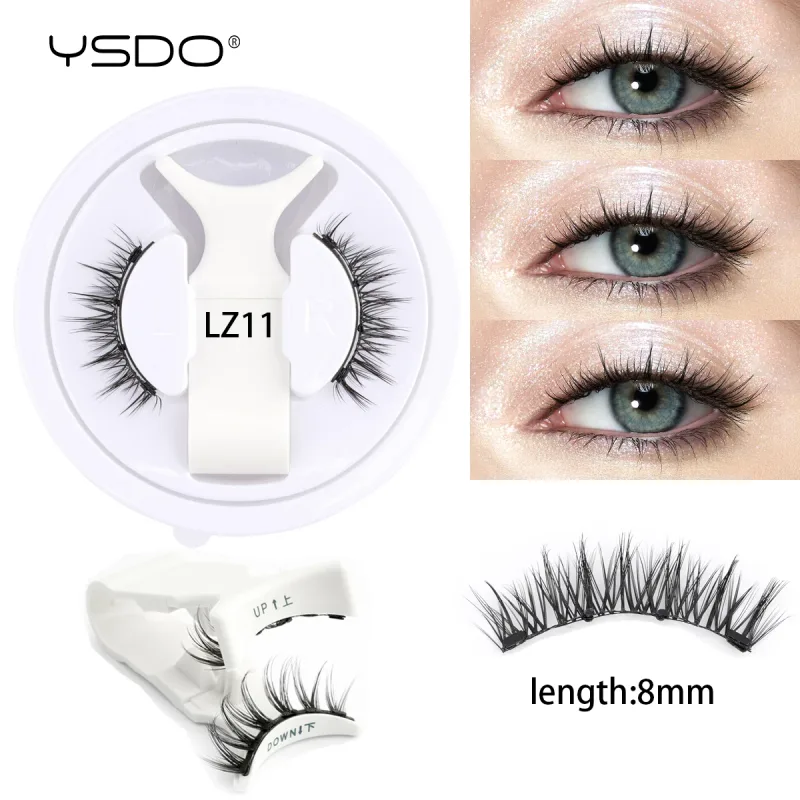 Magnetic Eyelashes Reusable Winged Magnetic 3D Mink Lashes Long-Lasting No Glue Needed False Eyelashes With Tweezer Makeup
