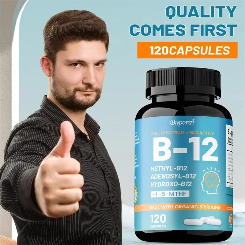 Vitamin B12 - Supports Energy Metabolism Nervous System Cell Health Heart Immunity and Red Blood Cell Formation