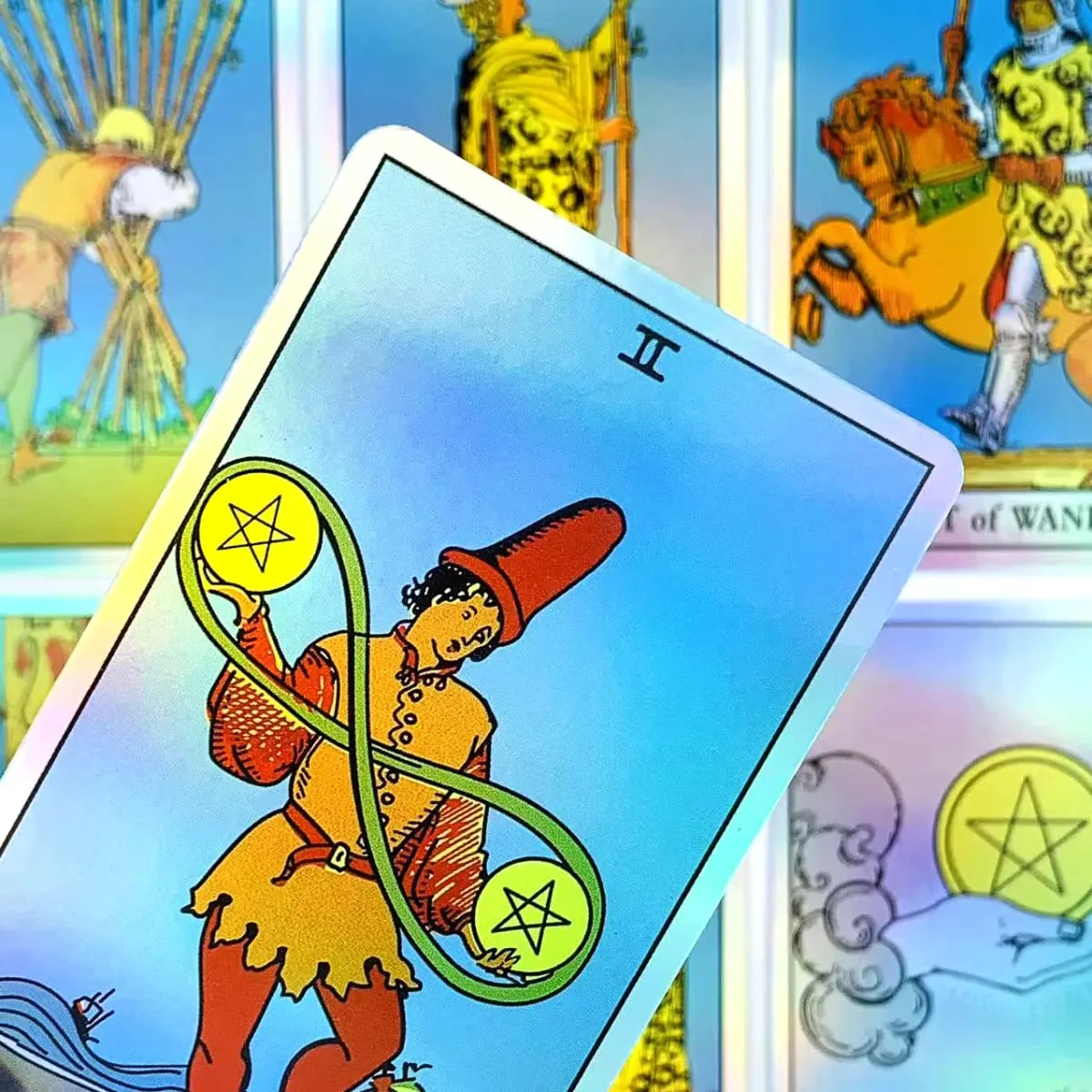 Holographic Rainbow Classic Tarot Deck 78Pcs Iridescent Tarot Cards With Guidebook Divination Oracle Card For Beginners — image 5