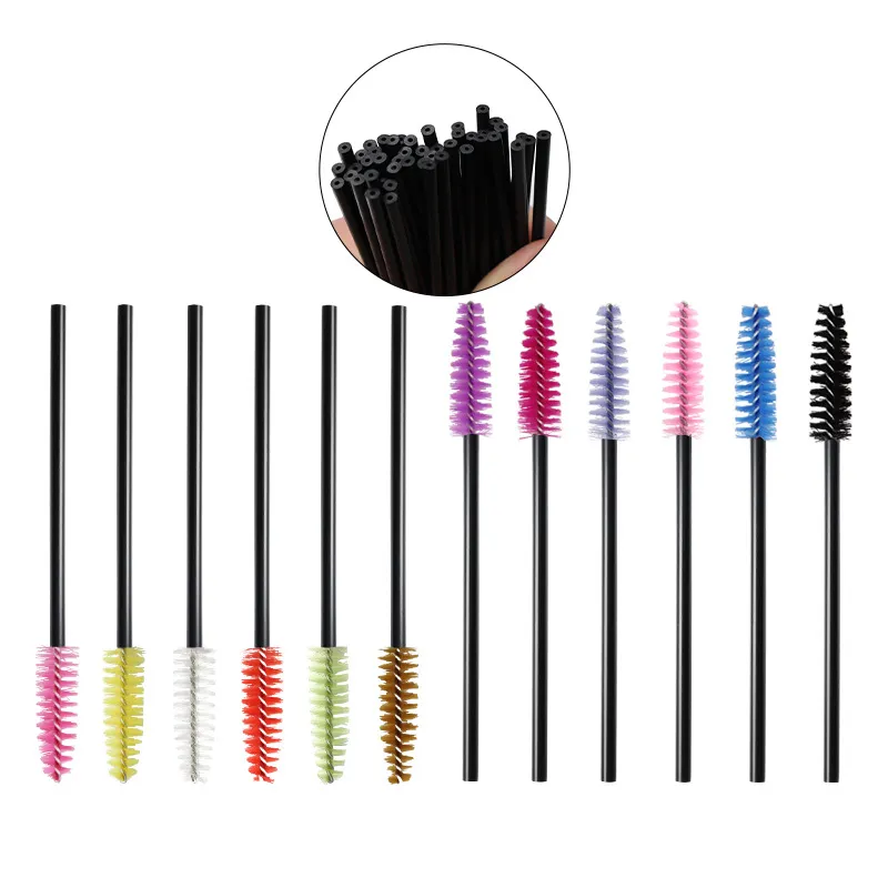 100pc Disposable Eyelash Brush Hollow Eyebrow Comb Lash Extension Makeup Brushes Mascara Stick Applicator Microbrush Beauty Tool