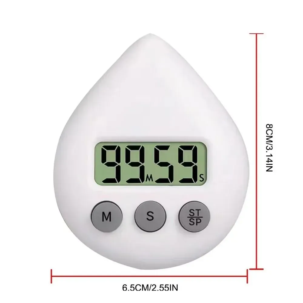 Waterproof Shower Clock Timer Splash Resistant Timer Magnetic Digital Timer Sports Visual Clock for Home Office School Kitchen