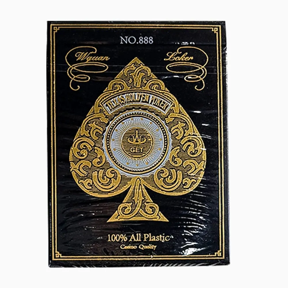 Premium Gold Edge Silver Edge Playing Cards PVC Plastic Waterproof Durable Poker Cards Large Character Deck of Cards for Parties