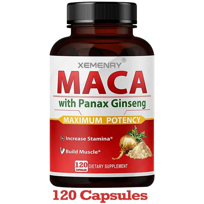 Maca Capsules - Increase Size Hardness Improve Strength Relieve Fatigue Natural Maca Ginseng — image 9