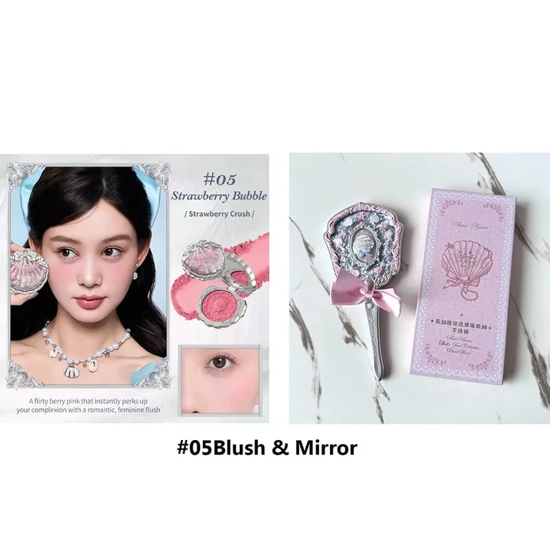 Flowerknows Shell's Jewel Makeup Dárková sada Eye Blush Lip Glaze Fixační pudrový primer pro ženy Kompletní sada