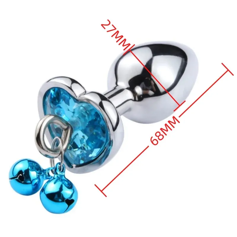 Small Size Metal Anal Beads Butt Plug Mini Rainbow Rose gold Butt Plug Crystal Jewelry Trainer Anal Dildo Masturbation Sex Toy